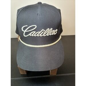 Vintage Cadillac Rope Hat Cap Embroidered Logo General Motors American Needle